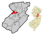 Middlesex County New Jersey Incorporated and Unincorporated areas New Brunswick Highlighted